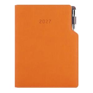 Diár GEP s perom týždenný B6 2027 - oranžová