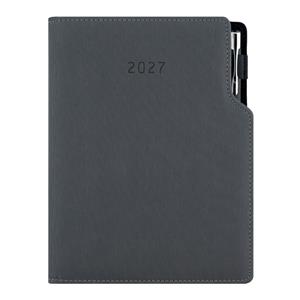 Diár GEP s perom týždenný špeciál A5 2027 - sivá