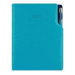 Diár GEP s perom týždenný špeciál A5 2027 - tyrkysová/modré vnútro