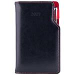 Diár GEP s perom týždenný vreckový 2027 slovenský - čierna/červené vnútro