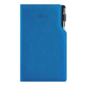 Diár GEP s perom týždenný vreckový 2027 slovenský - modrá pastelová