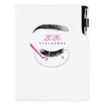 Diár KOZMETICKÝ Eyelashes - DESIGN denný B6 2026 
