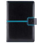 Diár MAGNETIC týždenný A5 2026  - čierna/tyrkysová