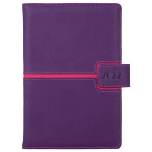 Diár MAGNETIC týždenný špeciál A5 2027 - fialová/ružová