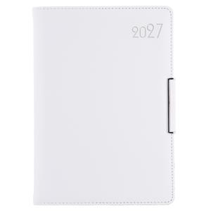 Diár METALIC týždenný B6 2027 - biela