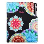 Notes DESIGN A4 linajkový - čierna - kaleidoskop 