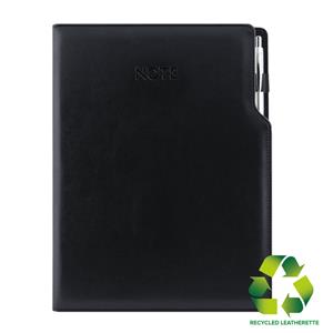 Notes GEP A4 bodkovaný - čierna/čierne vnútro - recyklovaná koženka