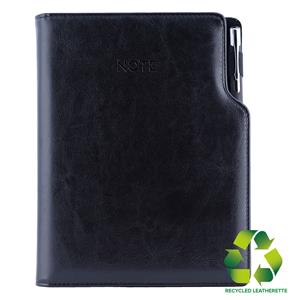 Notes GEP B5 čistý - čierna/čierne vnútro - recyklovaná koženka
