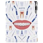 Notes - zápisník DESIGN A4 čistý  - biela - zubár