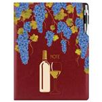 Notes - zápisník DESIGN A4 čistý  - bordová - Víno