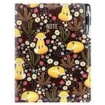 Notes - zápisník DESIGN A4 štvorčekový  - čierná - Líška