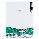 Notes - zápisník DESIGN A5 linajkový  - biela - hory