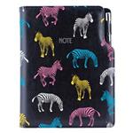 Notes - zápisník DESIGN B6 linajkový  - čierna - zebra