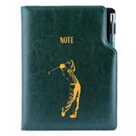Notes - zápisník DESIGN B6 linajkový - zelená - Golf muž