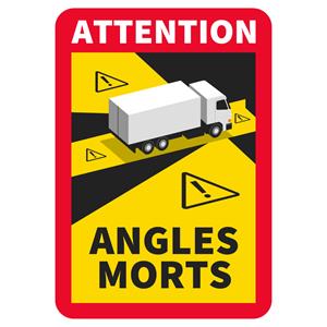 Pozor mŕtvy uhol - autom - bezpečnostná tabuľka, 170 x 250 mm