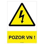 Pozor, VN!  - bezpečnostná tabuľka, samolepka A4