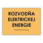 Rozvodňa elektrickej energie, plast 1mm 297x210mm