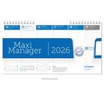 Stolový kalendár 2026  - Maximanager modrý slovenský