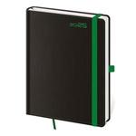 Týždenný diár B6 2025 Black Green 