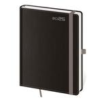 Týždenný diár B6 2025 Double Black 