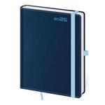 Týždenný diár B6 2025 Double Blue 