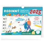 Týždenný rodinný plánovací kalendár 2025 s háčikom CZ/SK 