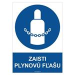 Zaisti plynovú fľašu - bezpečnostná tabuľka, plast 2 mm - A4 