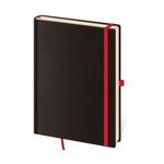 Zápisník A5 linajkový - Black Red 